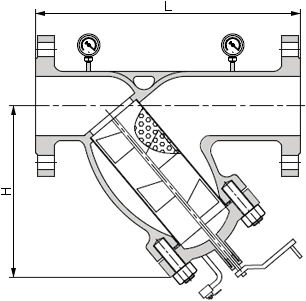 鑄鋼手搖刷式Y(jié)型過(guò)濾器